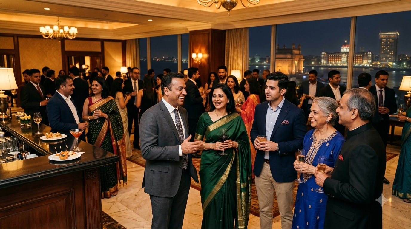 Members mingling at a Thynk Wealth evening